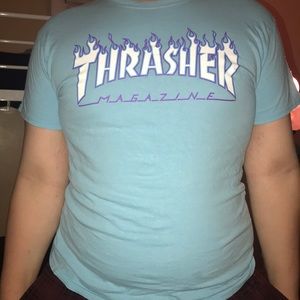 light blue thrasher shirt